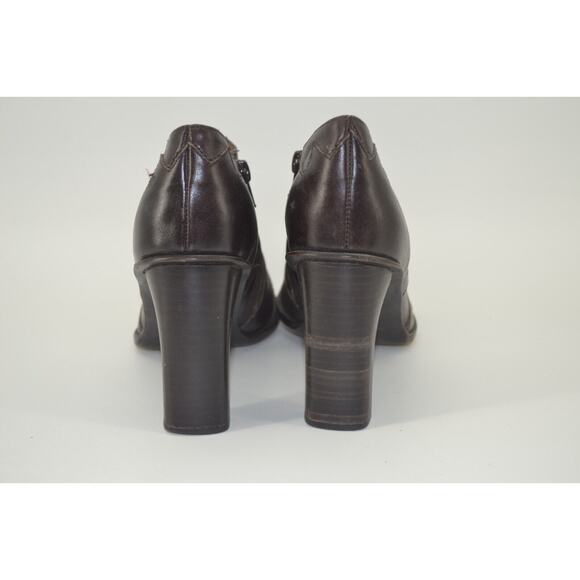 Sibyl Vane Booties Brown Leather Handmade Boot Pointed Toe Side Zipper Size 9 - Picture 7 of 12